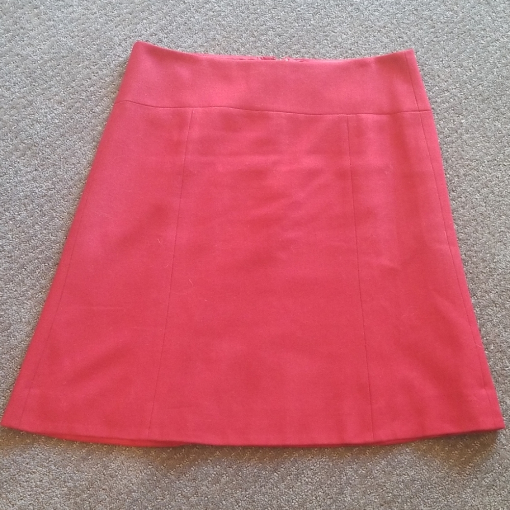 J. Crew red wool skirt